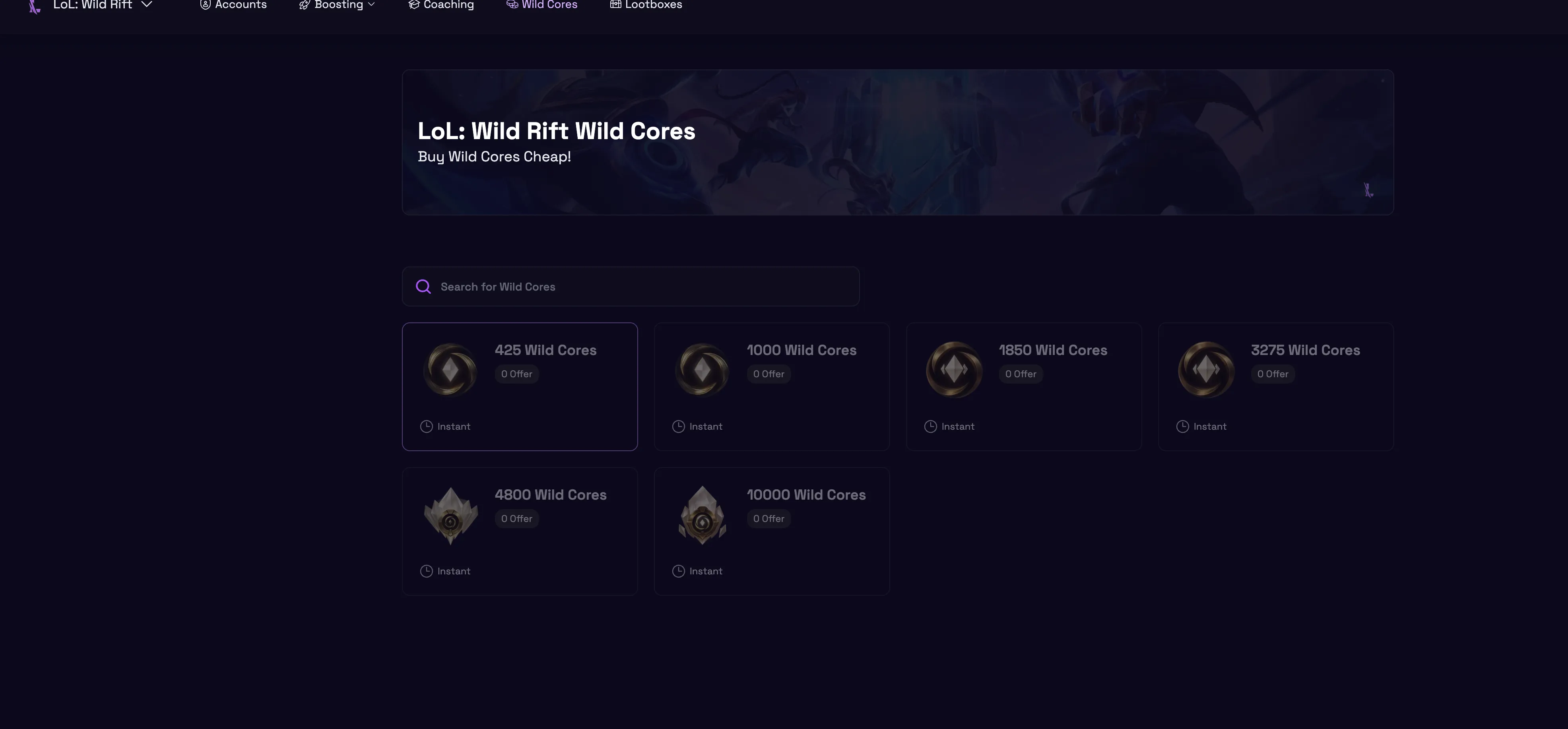 best sites to buy wild cores